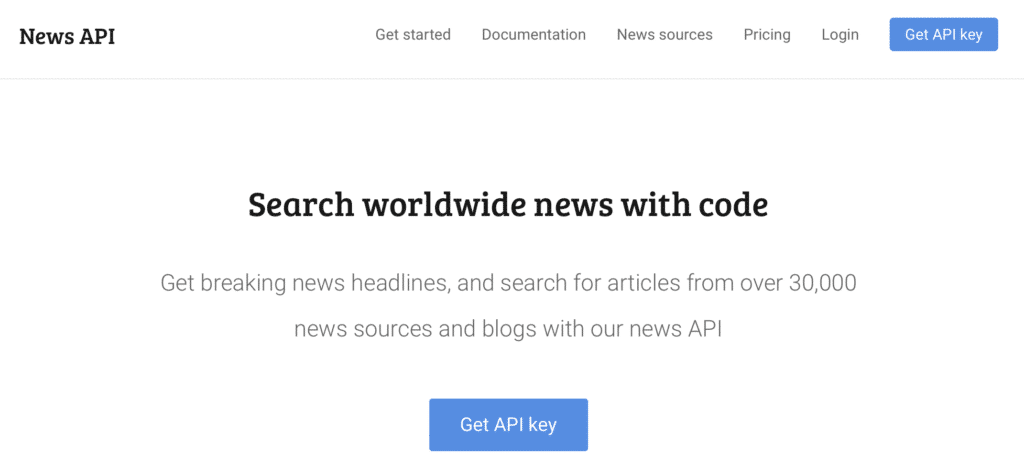 Webseite News API