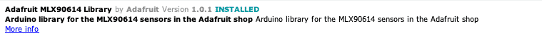 Bibliothek Adafruit_MLX90614