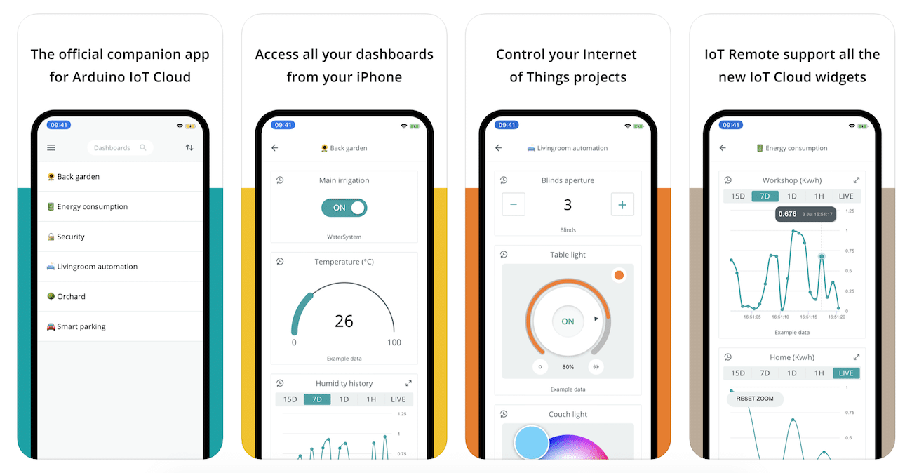 Arduino iot iphone app
