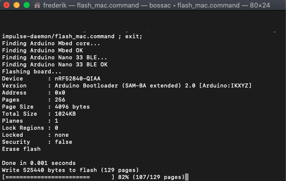 Das Flashen der Edge Impulse Firmware