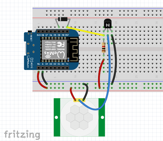 Aufbau auf dem Breadboard