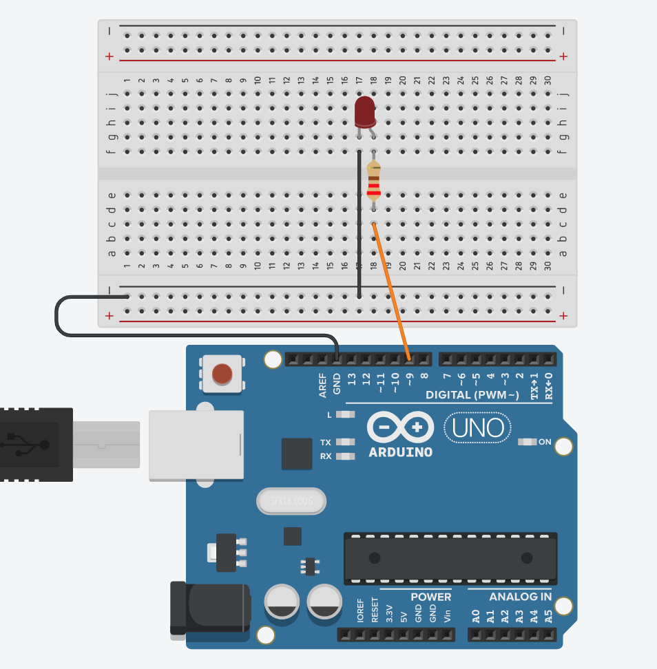 Anschluss LED am Arduino