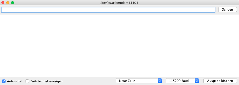 Arduino IDE Serieller Monitor