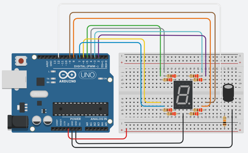 7-Segment mit Tilt Switch