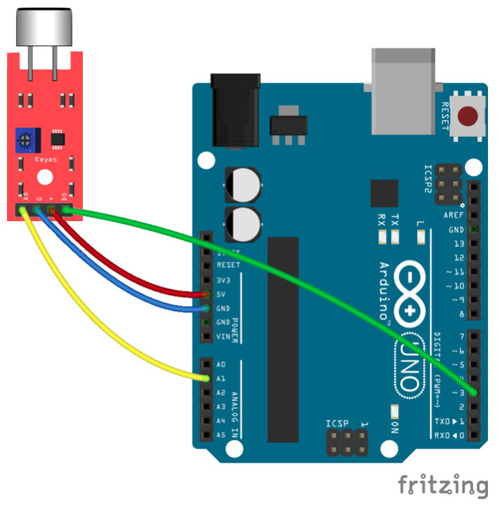 Geräuschsensor am Arduino
