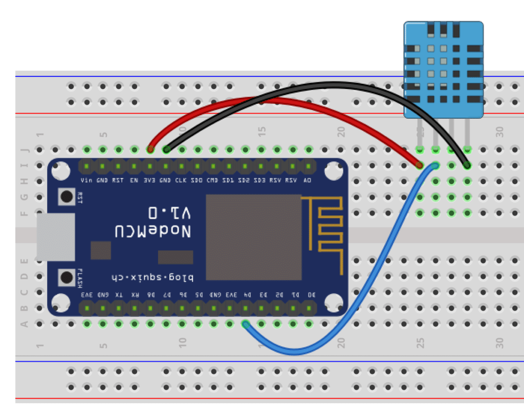 Temperatursensor DHT11 am ESP8266
