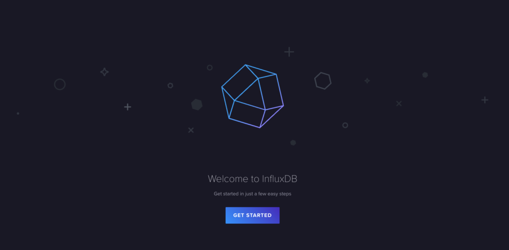 Startscreen InfluxDB auf dem Raspberry Pi