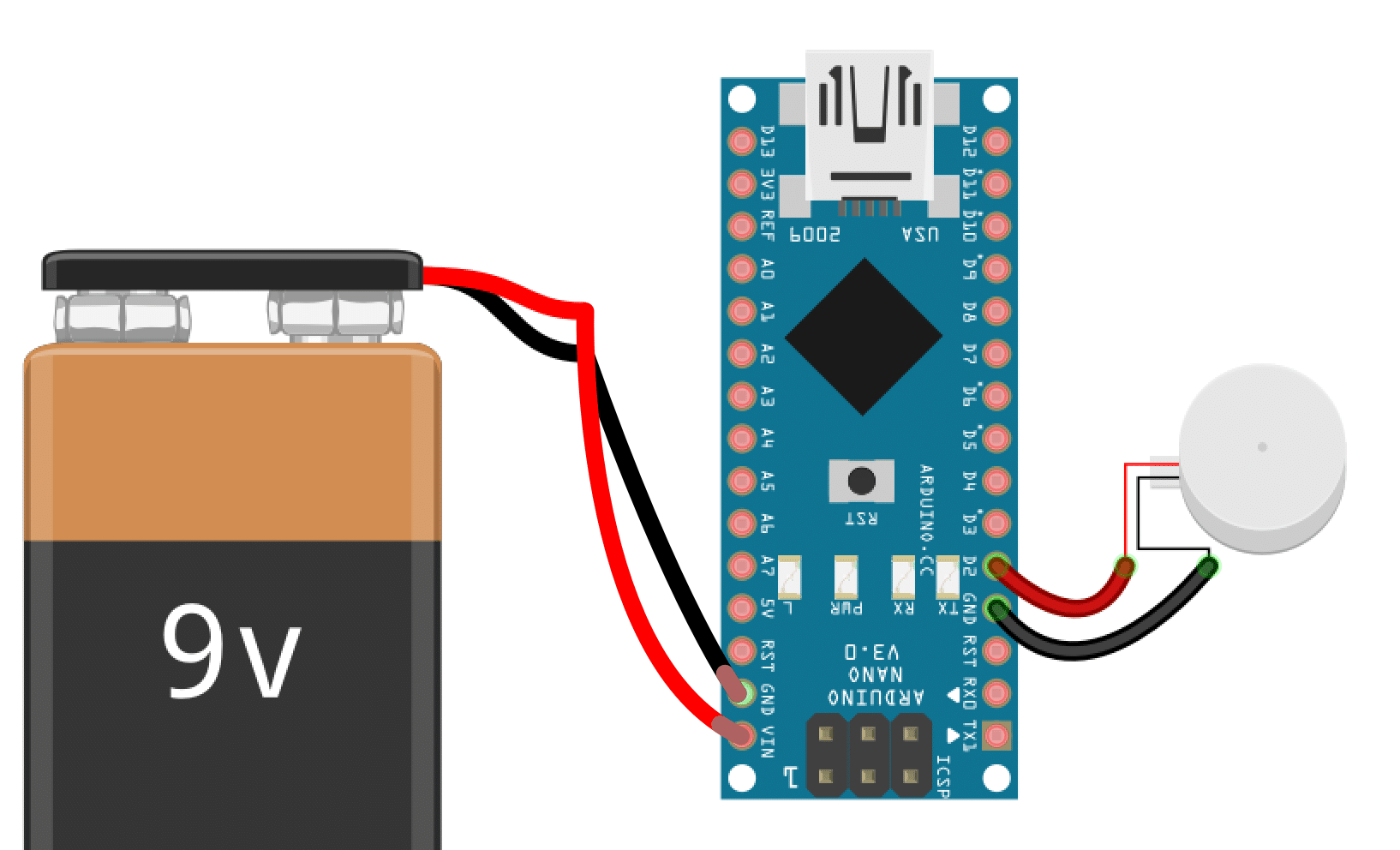Skizze des Aufbaus der Hardware