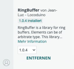 Installation der Bibliothek RingBuffer